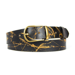 Ručne maľovaný kožený opasok, 135cm, Limitovaná edícia 01