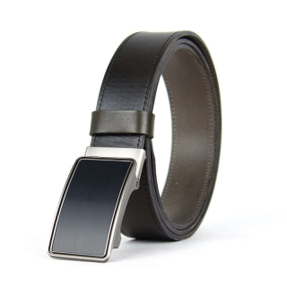 Luxusný kožený opasok s brzdou, šírka 3.5cm – GENTEEL, olivová