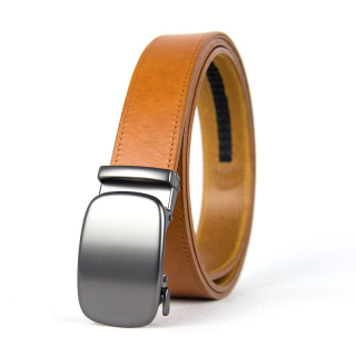 Kožený opasok s automatickou prackou PEARL STANDARD, koňaková