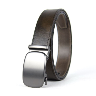 Kožený opasok s automatickou prackou PEARL STANDARD, olivová