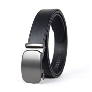 Kožený opasok s automatickou prackou PEARL STANDARD, čierna