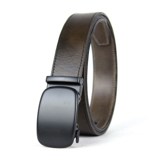 Kožený opasok s automatickou prackou BLACK STANDARD, olivová