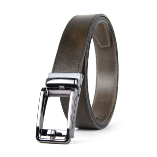Kožený opasok s automatickou prackou PEARL BELT, olivová