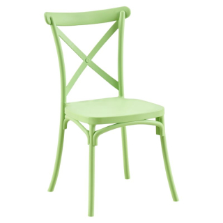 Plastová stohovateľná stolička, zelená