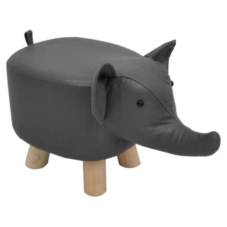 Taburet v tvare sloníka, sivá-prírodná
