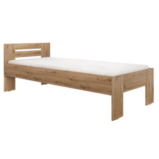 Posteľ z laminovanej DTD, 90x200, dub artisan