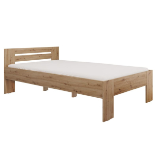 Posteľ z laminovanej DTD, 120x200, dub artisan