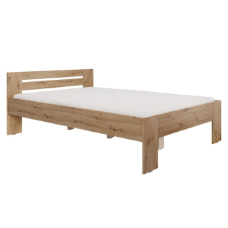 Posteľ z laminovanej DTD, 140x200, dub artisan