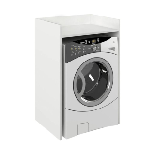 Praktická nízka skrinka na práčku, biela