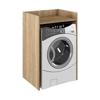 Praktická nízka skrinka na práčku, dub sonoma