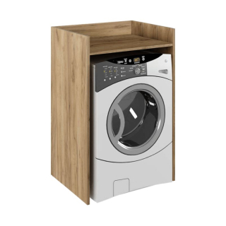 Praktická nízka skrinka na práčku, dub artisan