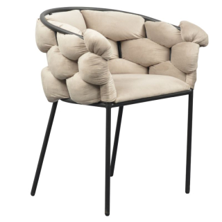 Elegantné jedálenské kreslo s elegantným dizajnom, sivohnedá Taupe Velvet látka