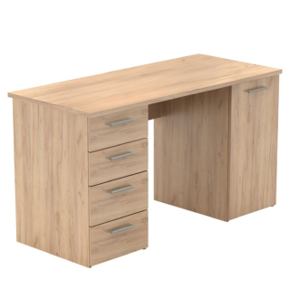 Praktický písací stôl vo farbe dub artisan