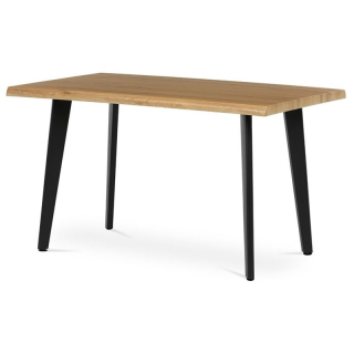 Stôl jedálenský 130x80, MDF doska dekor divoký dub, nohy čierne