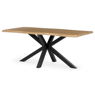 Stôl jedálenský 180x90, MDF doska dekor divoký dub, noha v tvare hviezdy