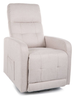 Elektrické elegantné polohovateľné kreslo, svetlobéžová brego 22