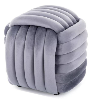 Taburetka so zaujímavým prepletaním, sivá tap. 252