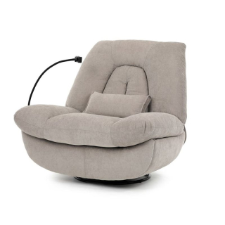 TV kreslo s elektrickým polohovaním, zabudované ovládanie, rotácia do 240 stupňov, lanýžové