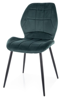 Ergonomická stolička do jedálne, čierna-zelená bluvel 78