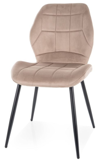 Ergonomická stolička do jedálne, čierna-tmavobéžová bluvel 40