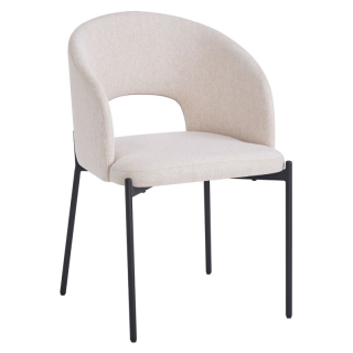 Moderná jedálenská stolička, béžová-čierna