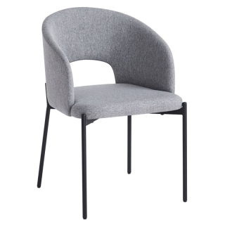 Moderná jedálenská stolička, sivá-čierna