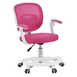 Štýlová otočná stolička, malinová-biela