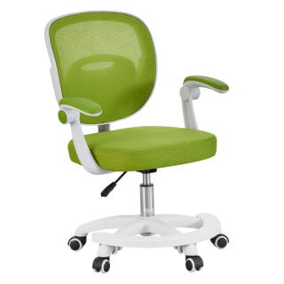 Štýlová otočná stolička, zelená-biela