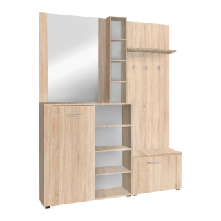 Praktická predsieňová zostava z DTD v prevedení dub sonoma