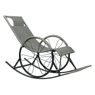 Hojdacie kreslo, ratan-kov, sivá