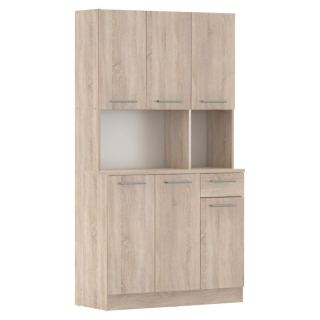 Šesťdverový kredenec, dub sonoma