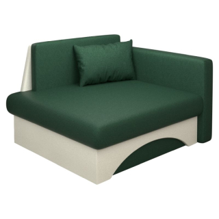 Rozkladacie kreslo s úložným priestorom, zelená-béžová, pravé