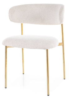 Štýlová jedálenská stolička, zlatá-svetlobéžová 22