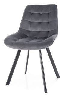 Praktická jedálenská stolička, čierna-sivá bluvel 14