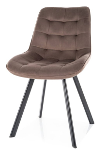 Praktická jedálenská stolička, čierna-cappuccino bluvel 38