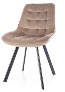 Praktická jedálenská stolička, čierna-tmavobéžová bluvel 40