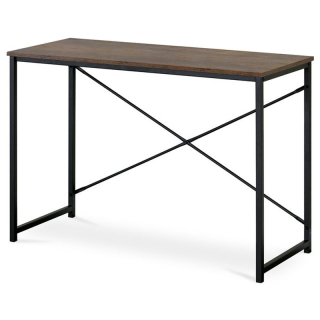 Štýlový pracovný stôl, dekor staré drevo, čierny kov