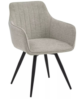 Stolička jedálenská z príjemného materiálu čierna-sivá 07