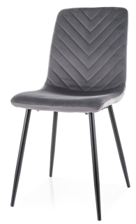 Luxusná jedálenská stolička s prešívaním, čierna-sivá bluvel 14