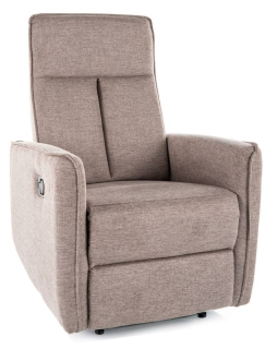 Relaxačné televízne polohovateľné kreslo, béžová brego 34