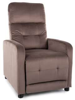Polohovacie kreslo v skvelom dizajne, cappuccino bluvel 38