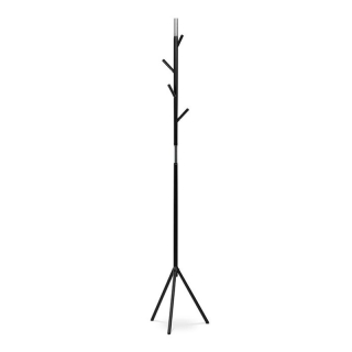Vešiak stojanový, kovový, čierny matný lak