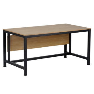 Elegantný a funkčný PC stôl, dub-čierna, 150x80