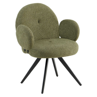 Štýlová otočná stolička, zelená-čierna