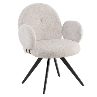 Štýlová otočná stolička, svetlosivá-čierna