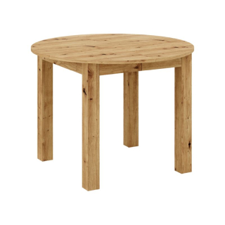 Jedálenský okrúhly rozkladací stôl, dub artisan, 103-142