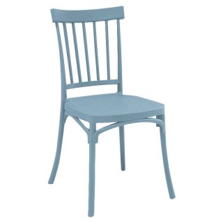 Stohovateľná stolička z plastu, modrá