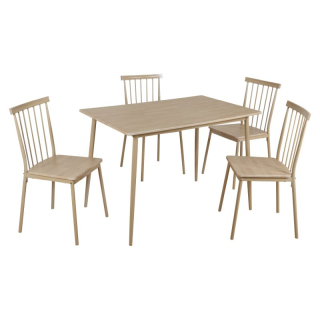 Jedálenský set 1+4, buk prírodný