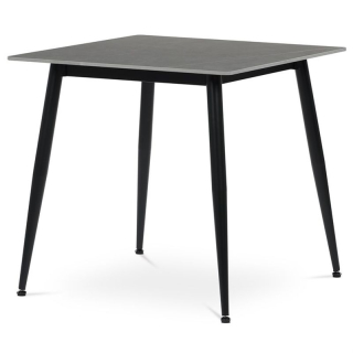 Stôl jedálenský 80x80 cm, keramická doska šedý mramor