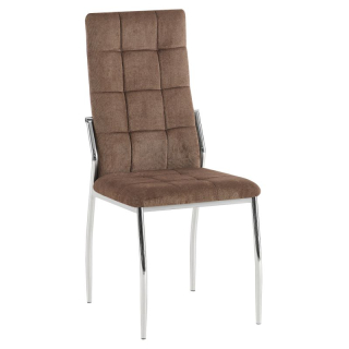 Jedinečná pohodlná stolička v tmavohnedej látke